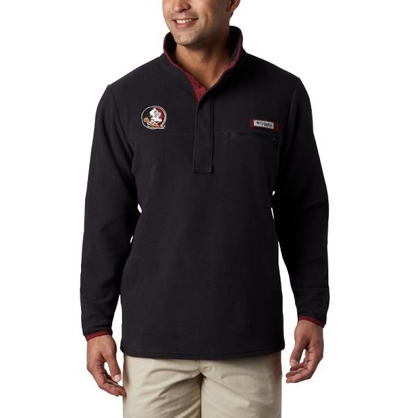 Columbia Collegiate PFG Fleece Jacket Black For Men's NZ83752 New Zealand